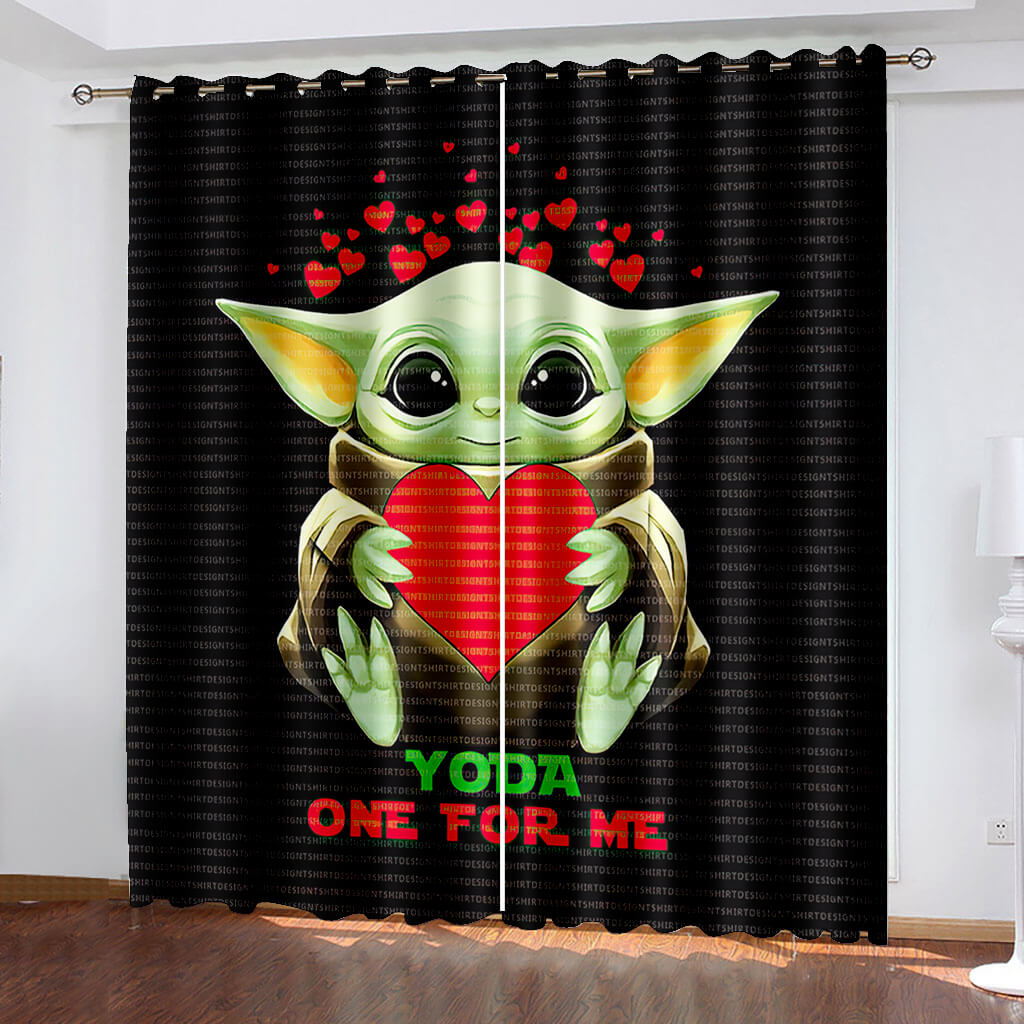 The Mandalorian Baby Yoda Curtains Blackout Window Drapes ebuycosuk