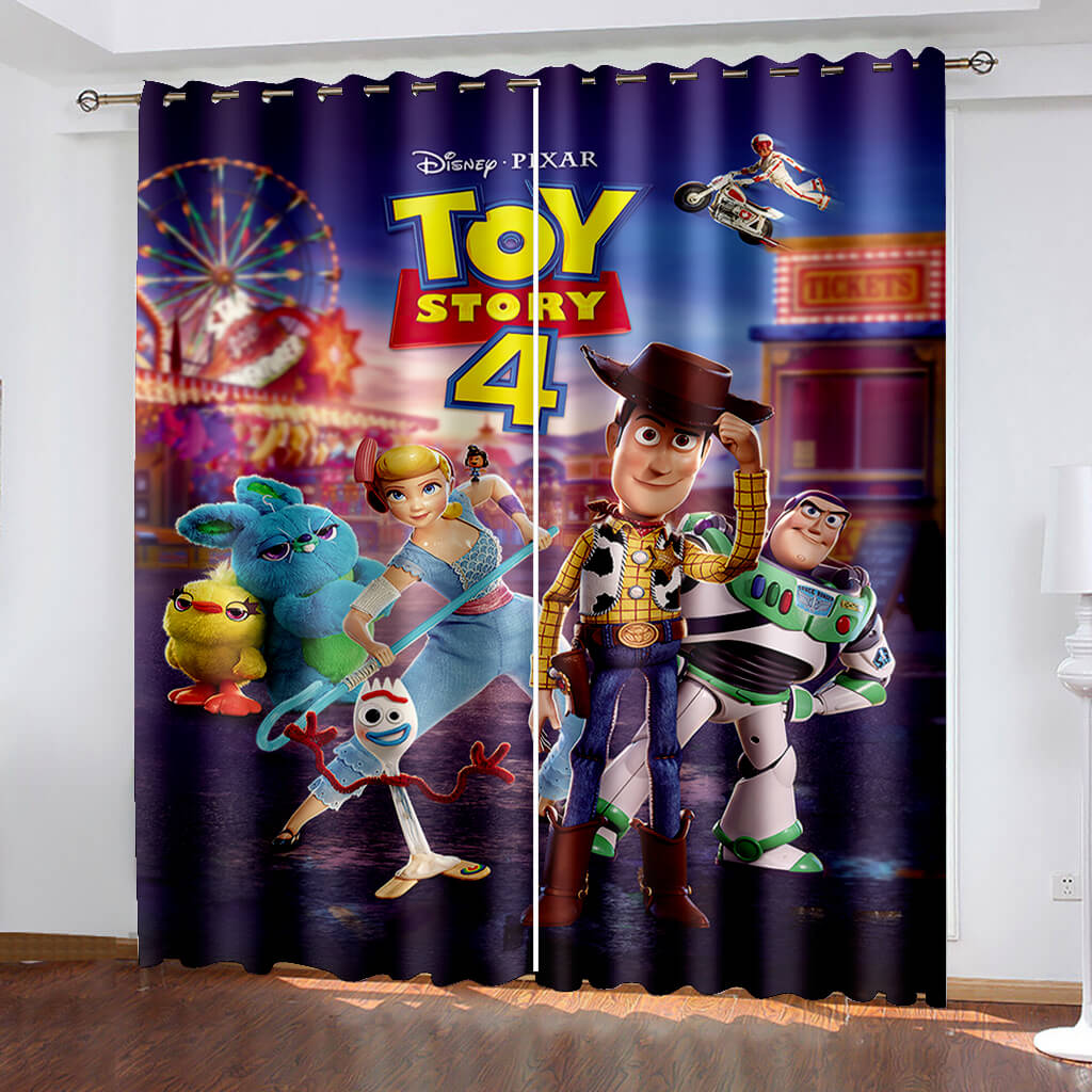 2 panneaux Toy Story rideaux rideaux occultants pour la décoration de la chambre