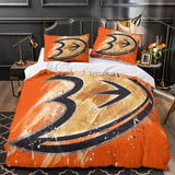 Laden Sie das Bild in den Galerie-Viewer, Anaheim Ducks Bedding Set Pattren Quilt Duvet Cover Without Filler
