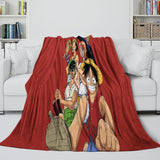 Carica l&#39;immagine nel visualizzatore Galleria, Anime One Piece Blanket Flannel Fleece Kids Throw Room Decoration