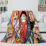 Charger l'image dans la visionneuse de la galerie, Anime One Piece Throw Flannel Pattern Blanket Kids Room Decoration