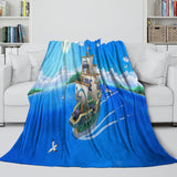 Charger l'image dans la visionneuse de la galerie, Anime One Piece Throw Flannel Pattern Blanket Kids Room Decoration