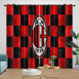 Laden Sie das Bild in den Galerie-Viewer, Associazione Calcio Milan Curtains Blackout Window Drapes Room Decoration