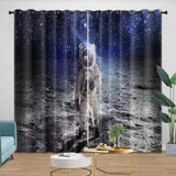 Load image into Gallery viewer, Astronaut Curtains Blackout Window Drapes Room Decoration
