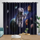 Load image into Gallery viewer, Astronaut Curtains Blackout Window Drapes Room Decoration