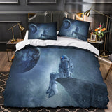 Laden Sie das Bild in den Galerie-Viewer, Astronaut Duvet Cover Kids Room Bedding Set Without Filler