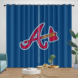 Load image into Gallery viewer, Atlanta Braves Curtains Blackout Window Drapes Room Decoration