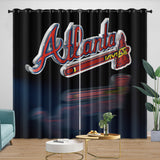 Load image into Gallery viewer, Atlanta Braves Curtains Blackout Window Drapes Room Decoration