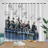 Laden Sie das Bild in den Galerie-Viewer, BTS Bangtan Boys Curtains Blackout Window Drapes Kids Room Decoration
