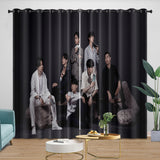 Laden Sie das Bild in den Galerie-Viewer, BTS Bangtan Boys Curtains Blackout Window Drapes Kids Room Decoration