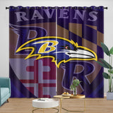 Carica l&#39;immagine nel visualizzatore Galleria, Baltimore Ravens Curtains Blackout Window Drapes