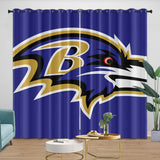 Carica l&#39;immagine nel visualizzatore Galleria, Baltimore Ravens Curtains Blackout Window Drapes