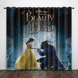 Load image into Gallery viewer, Beauty and the Beast Curtains Pattern Blackout Window Drapes