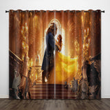 Load image into Gallery viewer, Beauty and the Beast Curtains Pattern Blackout Window Drapes