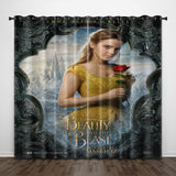 Load image into Gallery viewer, Beauty and the Beast Curtains Pattern Blackout Window Drapes
