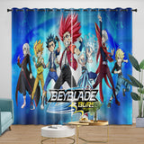 Laden Sie das Bild in den Galerie-Viewer, BeyBlade Burst Curtains Blackout Window Drapes Kids Room Decoration