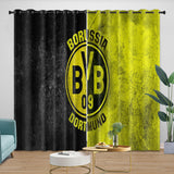 Charger l'image dans la visionneuse de la galerie, Borussia Dortmund Curtains Blackout Window Drapes Kids Room Decoration