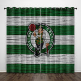 Load image into Gallery viewer, Boston Celtics Curtains Pattern Blackout Window Drapes