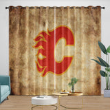 Load image into Gallery viewer, Calgary Flames Curtains Blackout Window Drapes Room Decoration