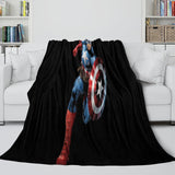 Carica l'immagine nel visualizzatore Galleria, Captain America Blanket Pattern Flannel Kids Room Throw
