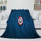 Carica l'immagine nel visualizzatore Galleria, Captain America Blanket Pattern Flannel Kids Room Throw