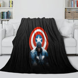 Carica l'immagine nel visualizzatore Galleria, Captain America Blanket Pattern Flannel Kids Room Throw