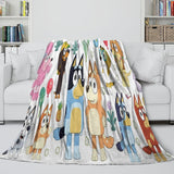 Load image into Gallery viewer, Cartoon Bluey Blanket Pattern Flannel Kids Throw Room Decoration