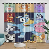 Load image into Gallery viewer, Cartoon Bluey Curtains Blackout Window Drapes Kids Room Decoration
