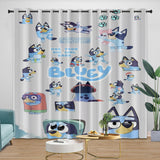 Load image into Gallery viewer, Cartoon Bluey Curtains Blackout Window Drapes Kids Room Decoration