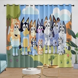 Carica l'immagine nel visualizzatore Galleria, Cartoon Bluey Curtains Pattern Blackout Window Drapes