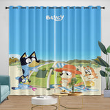 Carica l'immagine nel visualizzatore Galleria, Cartoon Bluey Curtains Pattern Blackout Window Drapes