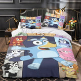 Laden Sie das Bild in den Galerie-Viewer, Cartoon Bluey Duvet Cover Pattern Bedding Set Room Decoration