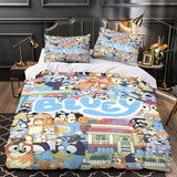 Laden Sie das Bild in den Galerie-Viewer, Cartoon Bluey Duvet Cover Pattern Bedding Set Room Decoration