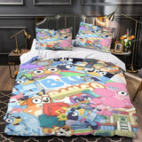 Laden Sie das Bild in den Galerie-Viewer, Cartoon Bluey Duvet Cover Pattern Bedding Set Room Decoration