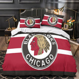 Load image into Gallery viewer, Chicago Blackhawks Bedding Set Quilt Duvet Cover Without Filler