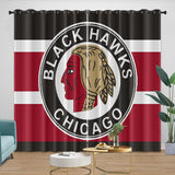 Laden Sie das Bild in den Galerie-Viewer, Chicago Blackhawks Curtains Blackout Window Drapes Room Decoration