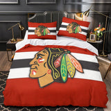 Load image into Gallery viewer, Chicago Blackhawks Bedding Set Quilt Duvet Cover Without Filler