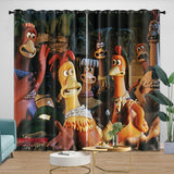 Charger l'image dans la visionneuse de la galerie, Chicken Run Curtains Pattern Blackout Window Drapes