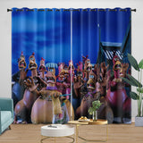 Charger l'image dans la visionneuse de la galerie, Chicken Run Curtains Pattern Blackout Window Drapes