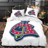 Load image into Gallery viewer, Columbus Blue Jackets Bedding Set Quilt Duvet Cover Without Filler