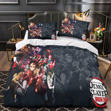 Load image into Gallery viewer, Demon Slayer Kimetsu no Yaiba Bedding Set Quilt Duvet Cover Without Filler