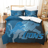 Carica l&#39;immagine nel visualizzatore Galleria, Detroit Lions Bedding Set Duvet Cover Without Filler
