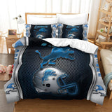 Load image into Gallery viewer, Detroit Lions Duvet Cover Kids Room Bedding Set Without Filler