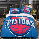 Carica l&#39;immagine nel visualizzatore Galleria, Detroit Pistons Bedding Set Duvet Cover Without Filler