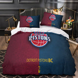 Carica l&#39;immagine nel visualizzatore Galleria, Detroit Pistons Bedding Set Duvet Cover Without Filler