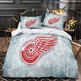 Laden Sie das Bild in den Galerie-Viewer, Detroit Red Wings Bedding Set Quilt Duvet Cover Without Filler