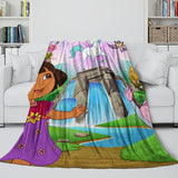 Laden Sie das Bild in den Galerie-Viewer, Dora the Explorer Blanket Flannel Fleece Throw Kids Room Decoration