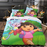 Laden Sie das Bild in den Galerie-Viewer, Dora the Explorer Duvet Cover Kids Bedding Set Without Filler