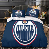 Load image into Gallery viewer, Edmonton Oilers Bedding Set Quilt Duvet Cover Without Filler