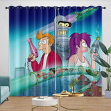 Load image into Gallery viewer, Futurama Curtains Blackout Window Drapes